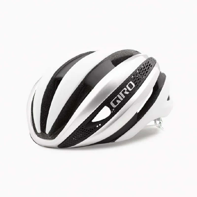 bicycle tire rolling resistance-Giro Synthe MIPS Road Helmet - Matt White-Silver